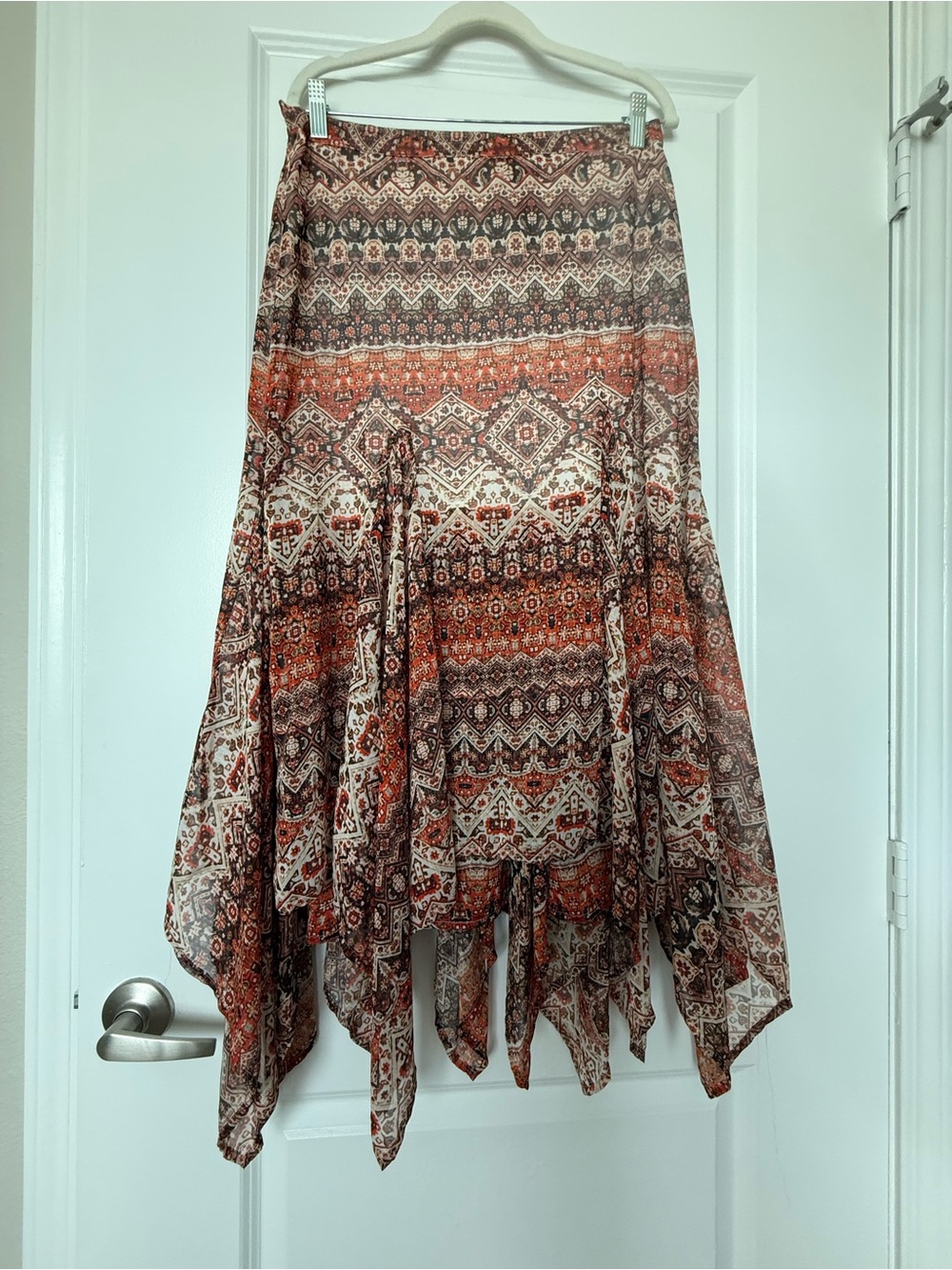 Y2K V Cristina Asymmetrical Midi Skirt M Whimsigoth Boho Fairycore Earthy